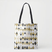 Gekleurde vormen, geometrisch abstract patroon tote bag (Voorkant)