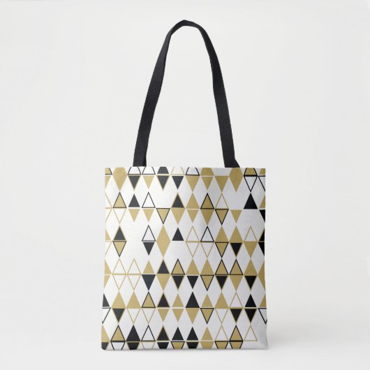 Gekleurde vormen, geometrisch abstract patroon tote bag (Voorkant)