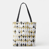 Gekleurde vormen, geometrisch abstract patroon tote bag (Achterkant)