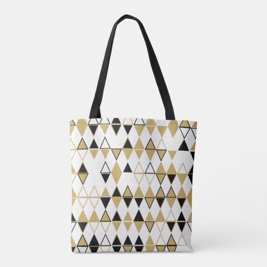 Gekleurde vormen, geometrisch abstract patroon tote bag (Achterkant)