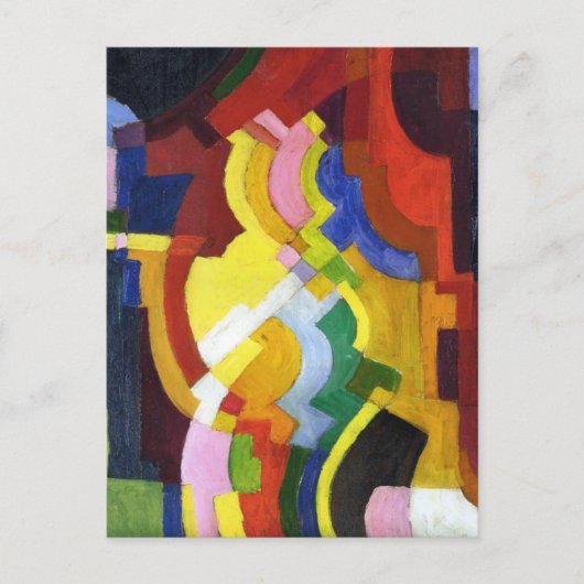 Gekleurde vormen III August Macke Abstract Briefkaart (Voorkant)