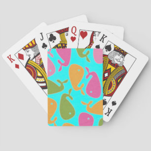 gekleurde walvissen pokerkaarten