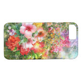 gekleurde Waterverf Bloemen Case-Mate iPhone Case (Achterkant (Horizontaal))