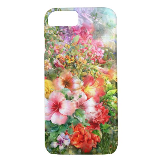 gekleurde Waterverf Bloemen Case-Mate iPhone Case (Achterkant)