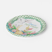 Gekleurde waterverf bloemenkrans eerste Pasen Papieren Bordje (Gekanteld)