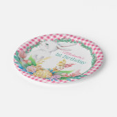 Gekleurde waterverf bloemenkrans Paasfeest Papieren Bordje (Gekanteld)