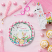 Gekleurde Waterverf Bloemenkrans Pasen Papieren Bordje (Feest)