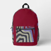 Gekleurde Waves Print Cut Naaizak Bedrukte Rugzak (Voorkant)