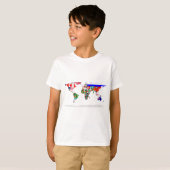 Gekleurde wereld t-shirt (Voorkant volledig)