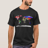 Gekleurde wereld t-shirt (Voorkant)