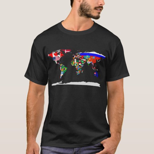 Gekleurde wereld t-shirt (Voorkant)