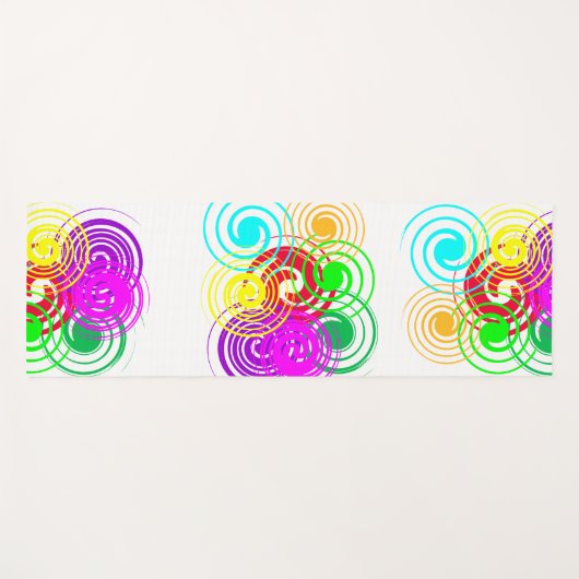 Gekleurde wervelingen yogamat (Voorkant (horizontaal))