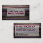 Gekleurde wierook, yoga leraar visitekaartje (Voorkant / Achterkant)