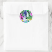 gekleurde wind ronde sticker (Tas)
