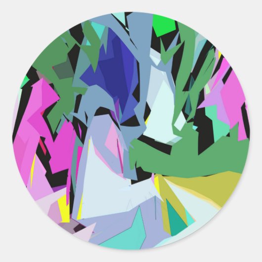 gekleurde wind ronde sticker (Voorkant)