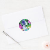 gekleurde wind ronde sticker (Envelop)
