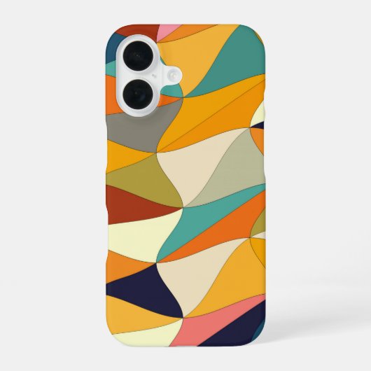 gekleurde wirwar iPhone 16 hoesje (Achterkant)