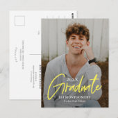 Gekleurde Woord Bewerkbare Kleur Afstudeerkaart Briefkaart (Voorkant / Achterkant)