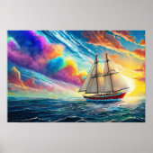 Gekleurde Zeeen Poster (Voorkant)