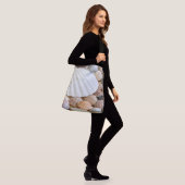 Gekleurde zeeschelpen  crossbody tas (Op model)