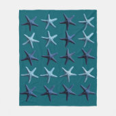 Gekleurde zeester fleece deken (Voorkant)