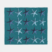 Gekleurde zeester fleece deken (Voorkant (Horizontaal))