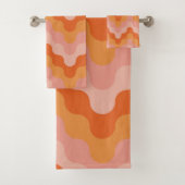 gekleurde ziggen (roze en oranje) bad handdoek (Insitu)