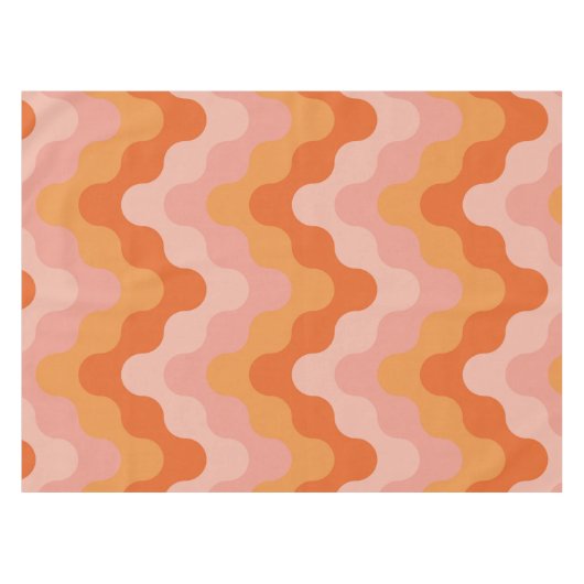 gekleurde ziggen (roze en oranje) tafelkleed (Voorkant (Horizontaal))