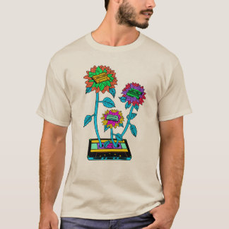 Gekleurde Zonnebloem Cassette T-shirt