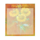 Gekleurde zonnebloemen notitieblok (Voorkant)