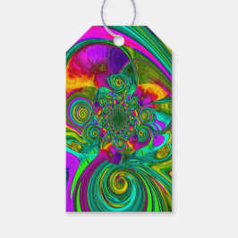 "Gekleurde zwitjes met kleurcode" Labels met twijn Cadeaulabel