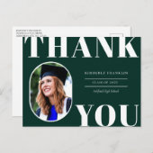 Geklonken foto-Lijst Afstuderen Dank u Briefkaart (Voorkant / Achterkant)