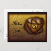 Geklonken hart, aanpasbaar briefkaart (Voorkant / Achterkant)