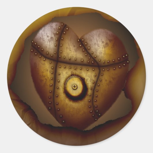 Geklonken hart, sticker (Voorkant)