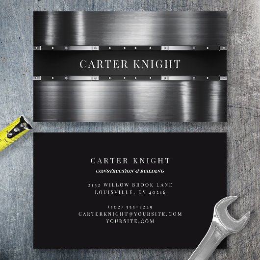 Geklonken Metaal Industrieel  Visitekaartje