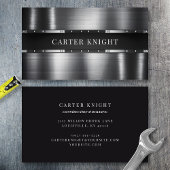 geklonken metaal visitekaartje