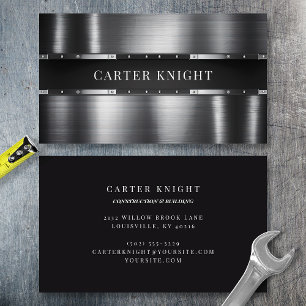 geklonken metaal visitekaartje