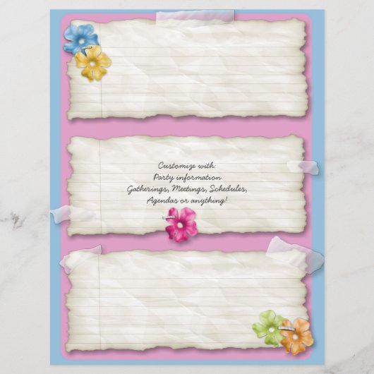  geklonken papier hibiscus flyer (Voorkant)