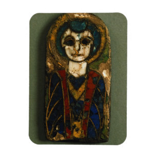 Geklonken plaquette, met een afbeelding van Christ Magneet