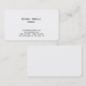 Geklonken visitekaartje voor strakke witte hoekman (Voorkant / Achterkant)