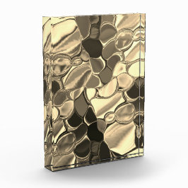 Geklonken vormen in bronzen kleur, glanzend licht  fotoblokken