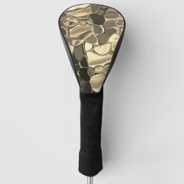 Geklonken vormen in bronzen kleur, glanzend licht  golfheadcover