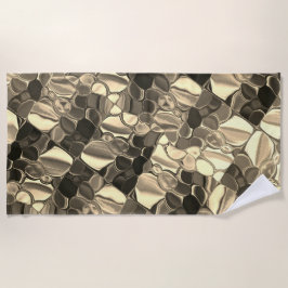 Geklonken vormen in bronzen kleur, glanzend licht  strandlaken