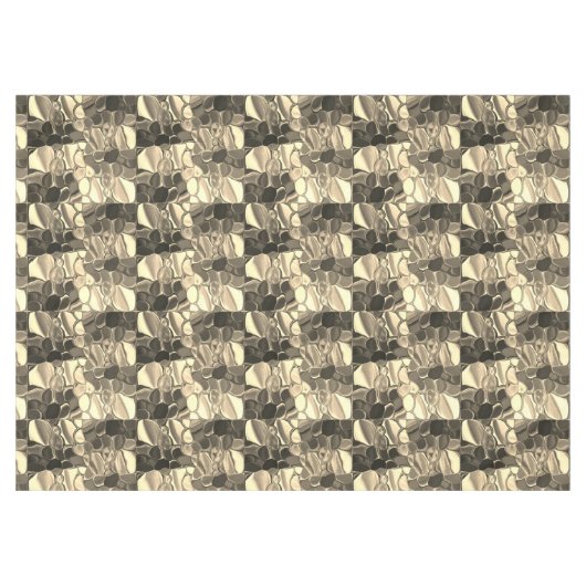 Geklonken vormen in bronzen kleur, glanzend licht  tafelkleed (Voorkant (Horizontaal))