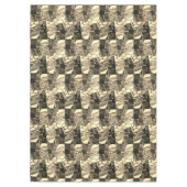 Geklonken vormen in bronzen kleur, glanzend licht  tafelkleed (Voorkant)