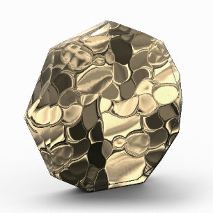 Geklonken vormen in bronzen kleur, helder goud, gl fotoblokken