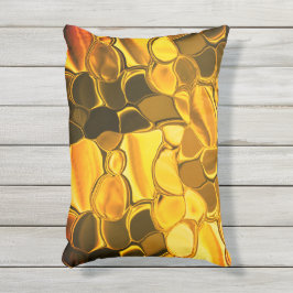 Geklonken vormen in gouden kleur, glanzend erg gou buitenkussen