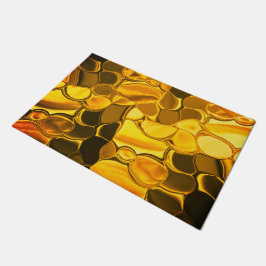 Geklonken vormen in gouden kleur, glanzend erg gou deurmat