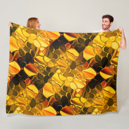 Geklonken vormen in gouden kleur, glanzend erg gou fleece deken