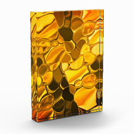 Geklonken vormen in gouden kleur, glanzend erg gou fotoblokken